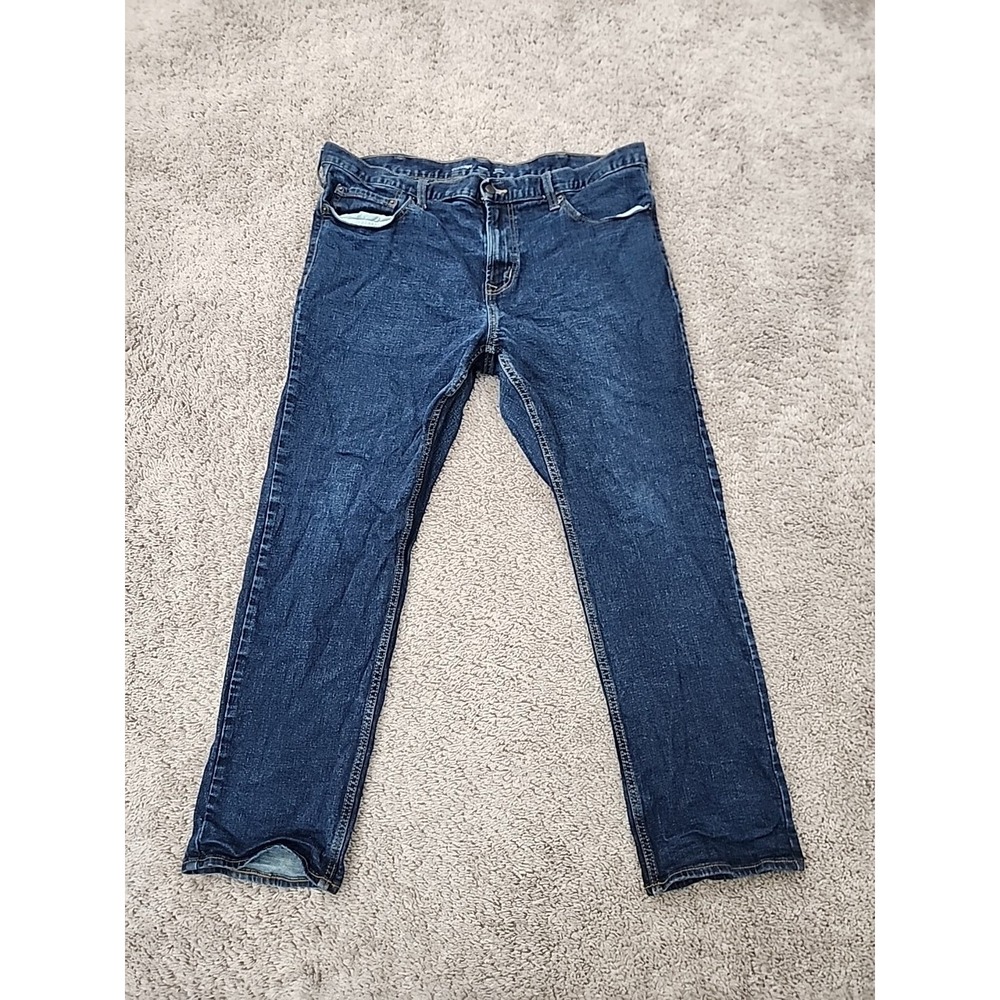 Old Navy Slim Jeans Mens 40x30 Blue Dark Wash Built-In Flex Denim Casual Classic
